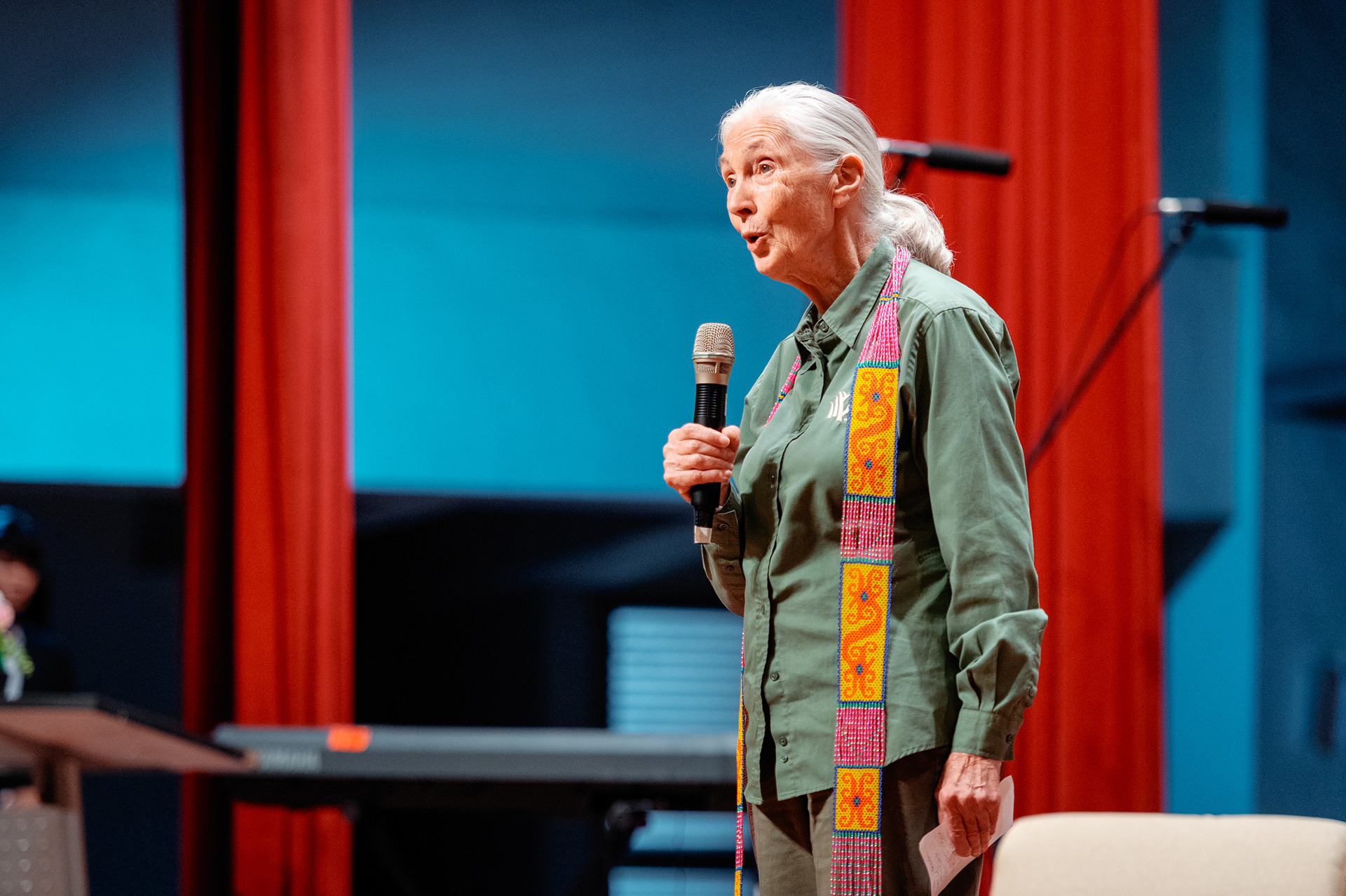Dr. Jane Goodall wished young people keep a warm heart